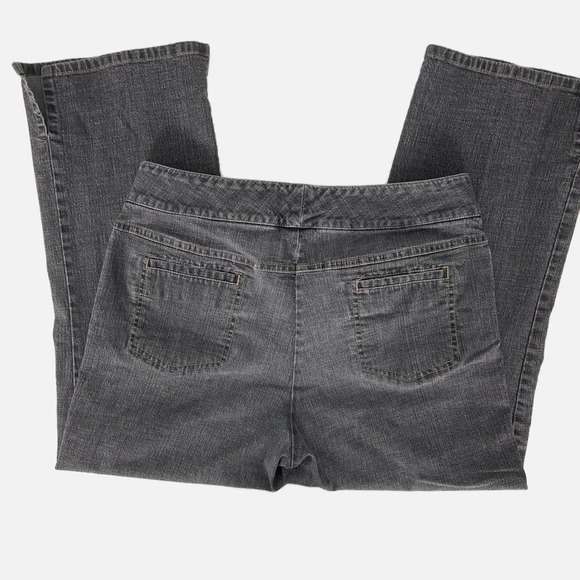 Tribal Cropped Jeans Pants Size 10 Stretch Gray Denim - Picture 4 of 10